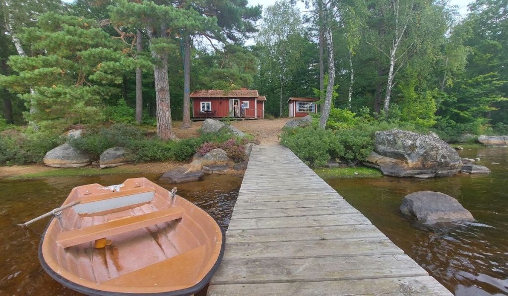 Camping in Zweden: Langasjonas in Blekinge natuurgebied en aan het meer