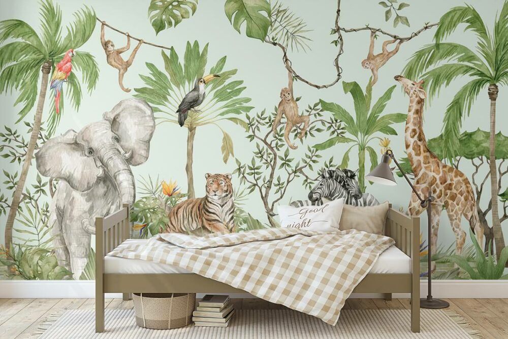 avontuurlijk junglebehang voor de kinderkamer